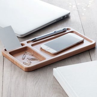 Clean Desk Wireless Bamboo Charger